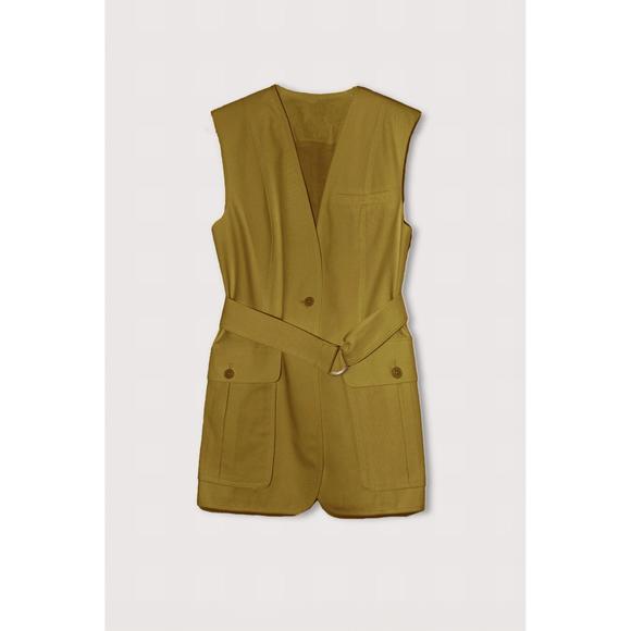 NEW ULLA JOHNSON women's twyla cotton vest in linchen